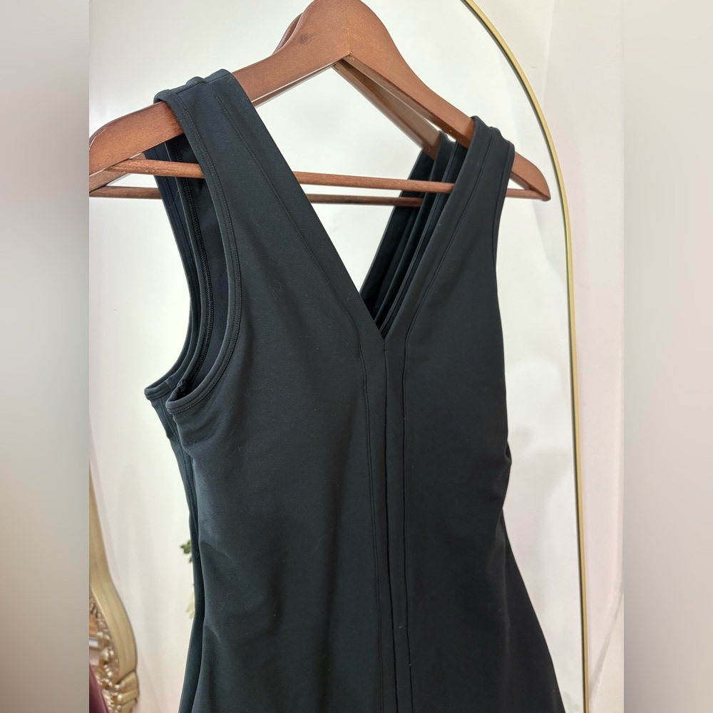 Abercrombie  & Fitch YPB Classic Black Sleeveless V-Neck Mini Dress Skort - Picture 2 of 9